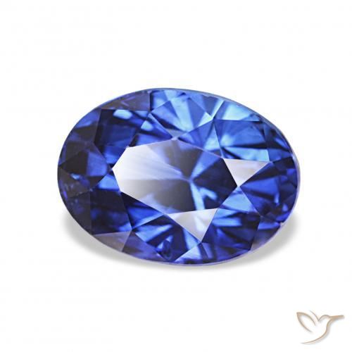 Safira azul real Natural 2.14ct, oval, VVS
