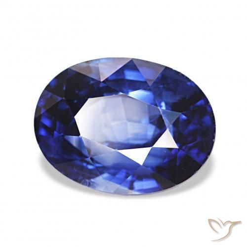 Safira azul real Natural 2.03ct, oval, VVS