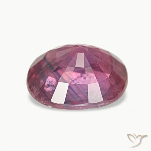 Safira Vermelho roxo Natural 1.88ct, oval, VS-SI
