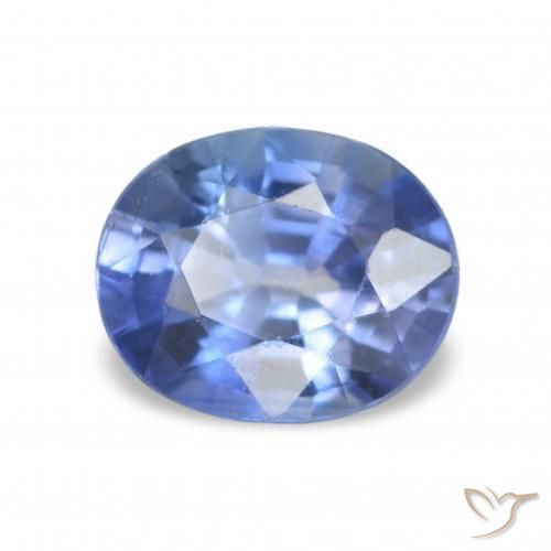 Safira Azul marinho médio Natural 0.53ct, Corte Oval, VVS-VS