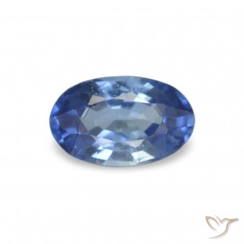 Safira azul natural 0,28ct, corte oval, VVS-VS