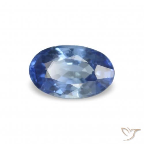 Safira azul natural 0,28ct, corte oval, VVS-VS