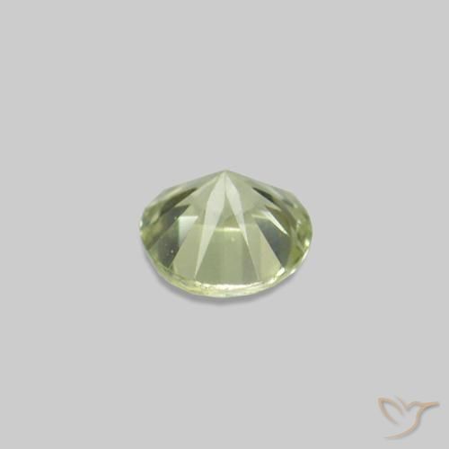Pedras preciosas de Safira Verde acinzentado natural de 2.23 ct, Corte Redondo, VS