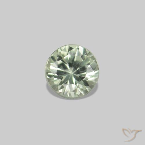 Pedras preciosas de Safira Verde pálido natural de 2.32 ct, Redondo, VS
