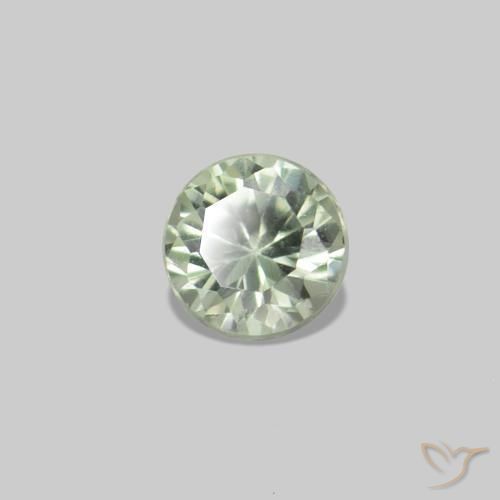 Pedras preciosas de Safira Verde pálido natural de 2.32 ct, Redondo, VS