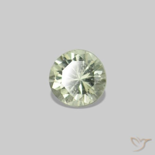 Pedras preciosas de Safira verde quente natural de 3.15 ct, Corte Redondo, VS