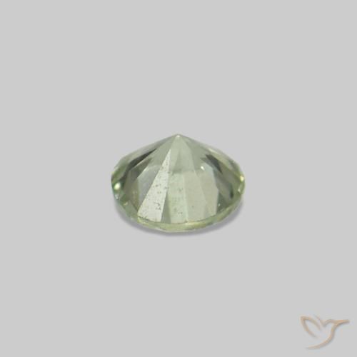 Pedras preciosas de Safira verde quente natural de 3.15 ct, Corte Redondo, VS