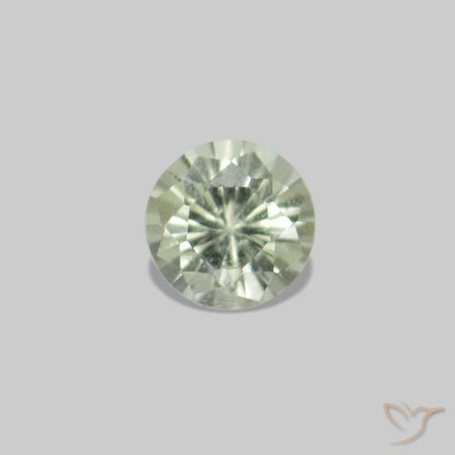 Pedras preciosas de Safira Verde muito claro natural de 2.22 ct, Redondo, VS