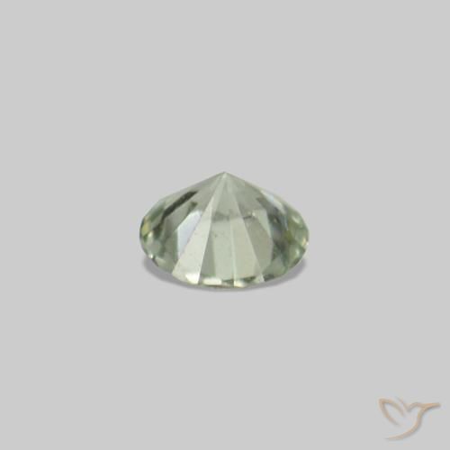 Pedras preciosas de Safira Verde muito claro natural de 2.22 ct, Redondo, VS