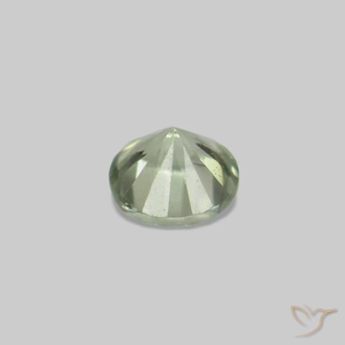 Pedras preciosas de Safira Verde muito claro natural de 2.27 ct, Corte Redondo, VS