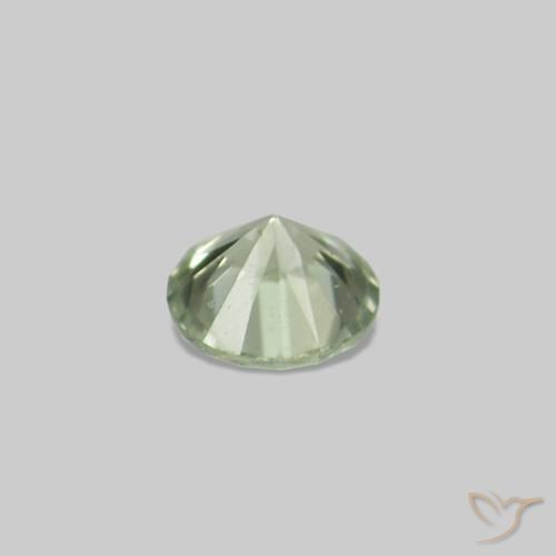 Pedras preciosas de Safira Verde muito claro natural de 2.27 ct, Corte Redondo, VS