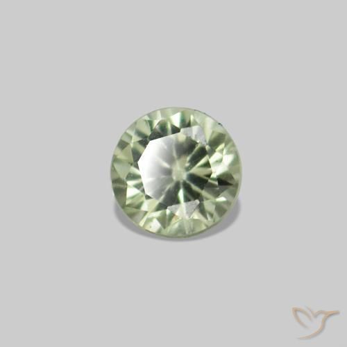 Pedras preciosas de Safira Verde pálido natural de 2.25 ct, Redondo, VS
