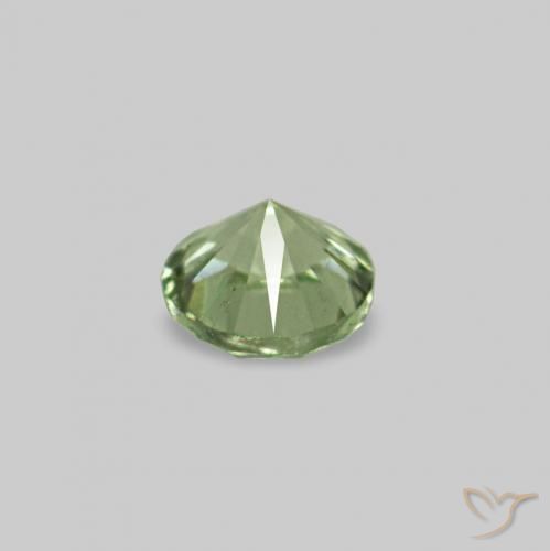 Pedras preciosas de Safira Verde muito claro natural de 2.26 ct, Redondo, VS