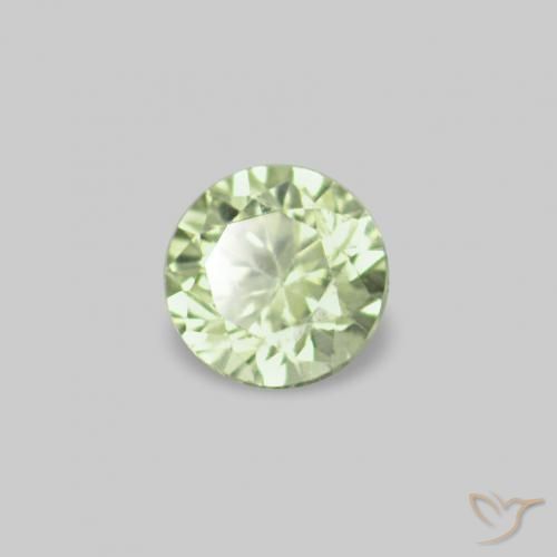 Pedras preciosas de Safira Verde muito claro natural de 2.26 ct, Redondo, VS