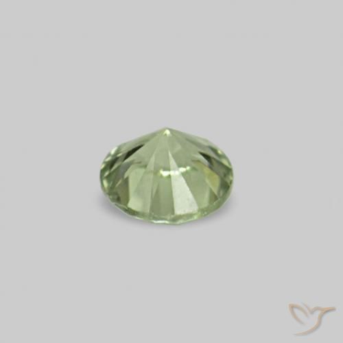 Pedras preciosas de Safira Verde muito claro natural de 2.26 ct, Redondo, VS