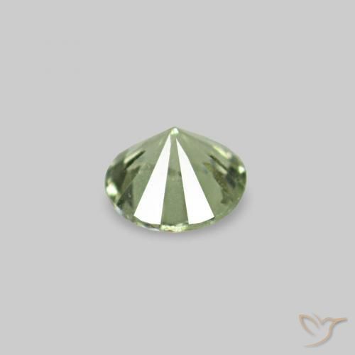 Pedras preciosas de Safira Verde Sábio Muito Claro natural de 2.26 ct, Redondo, VS