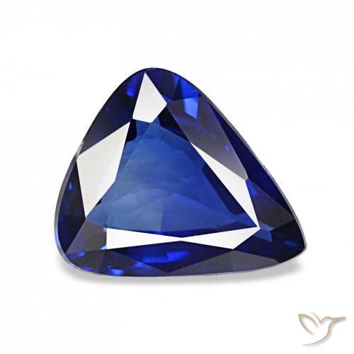 1.15ct azul real Safira, Formato de pêra, VVS-VS