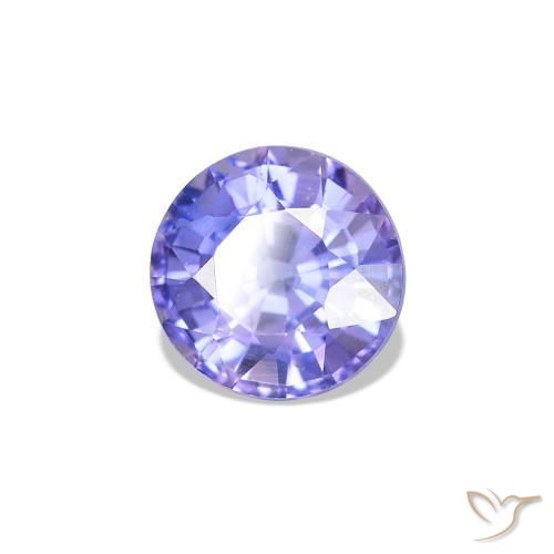 Safira Azul Violeta Intenso Natural 0.77ct, Redondo, VVS-VS