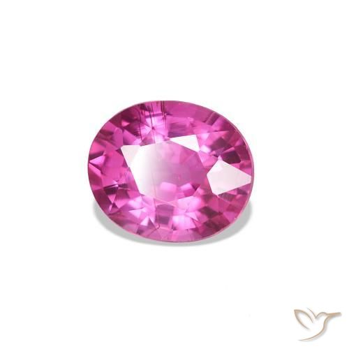 Safira Rosa escuro Natural 0.62ct, Corte Oval, VS