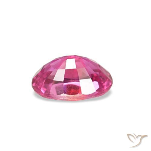 Safira rosa natural 0,58ct, corte oval, VS
