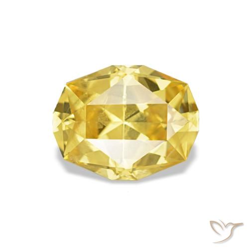 Safira Amarelo Natural 0.92ct, Corte Oval, VS