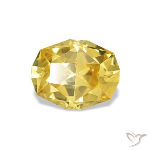 Safira Amarelo Natural 0.92ct, Corte Oval, VS