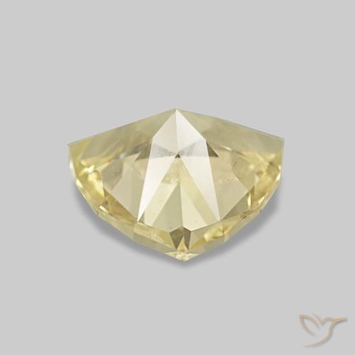 Safira amarelo natural 1,06ct, trillion, VS