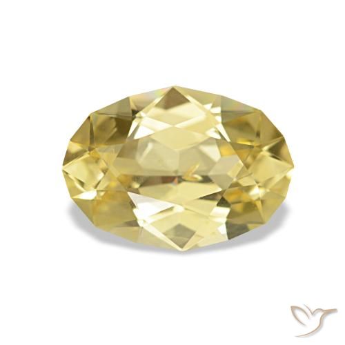 Safira Amarelo Dourado Claro Natural 1.46ct, Corte Oval, VS
