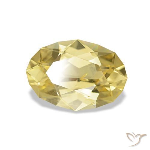 Safira Amarelo Dourado Claro Natural 1.46ct, Corte Oval, VS