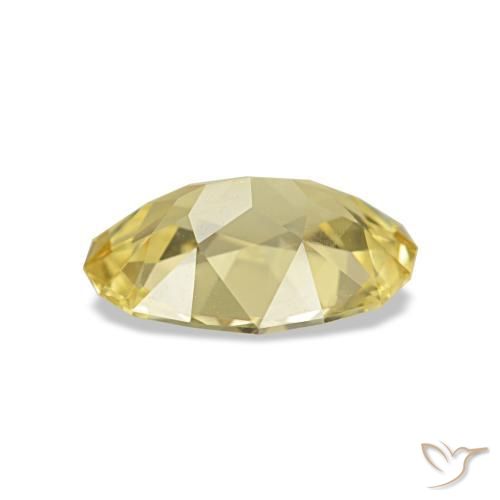 Safira Amarelo Dourado Claro Natural 1.46ct, Corte Oval, VS