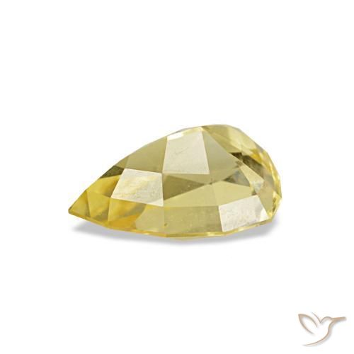 Safira Luz Dourada Natural 0.86ct, Formato de pêra, VS