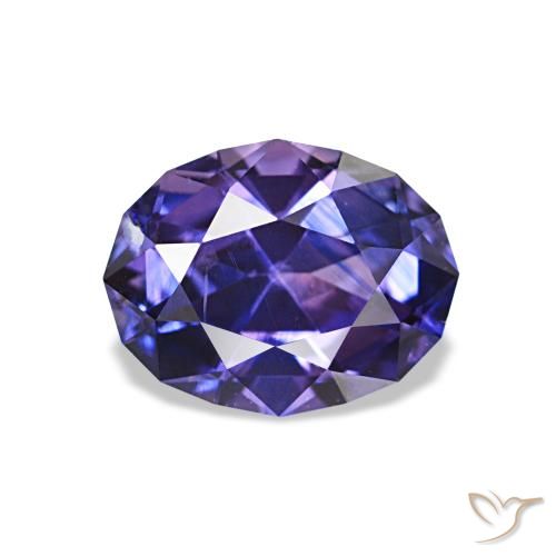 Safira Azul da meia noite Natural 1.27ct, Corte Oval, VS