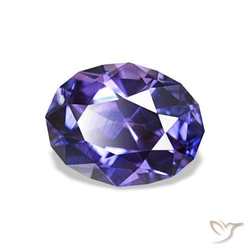 Safira Azul da meia noite Natural 1.27ct, Corte Oval, VS