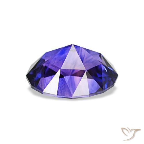 Safira Azul da meia noite Natural 1.27ct, Corte Oval, VS