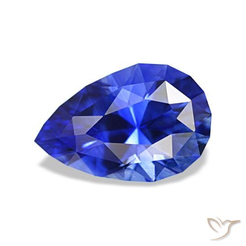 1.55ct centáurea azul Safira, Formato de pêra, VVS