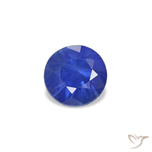 Pedras preciosas de Safira Azul-marinho natural de 5,45 ct, Corte Redondo, VVS-VS