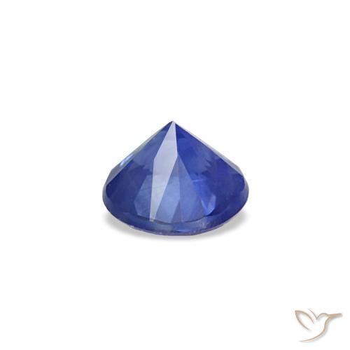 Pedras preciosas de Safira Azul-marinho natural de 5,45 ct, Corte Redondo, VVS-VS