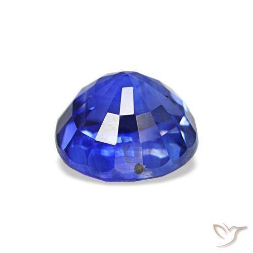 Safira Veludo Azul Natural 1.29ct, Corte Redondo, VS