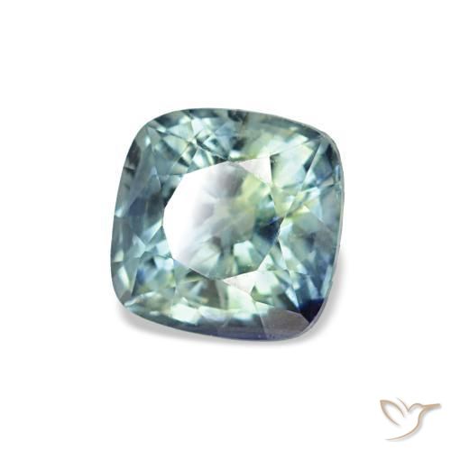 Safira azul-petróleo natural 0,67ct, almofada cortada, VS