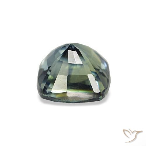 Safira azul-petróleo natural 0,67ct, almofada cortada, VS