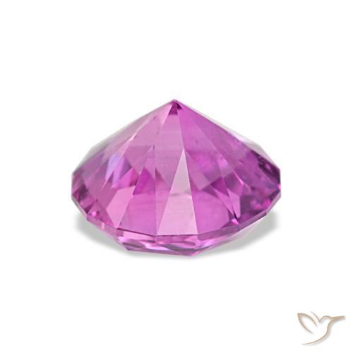 Safira roxo natural 1,46ct, corte redondo, VS