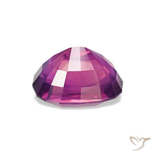 Safira roxo natural 1,26ct, almofada cortada, VS