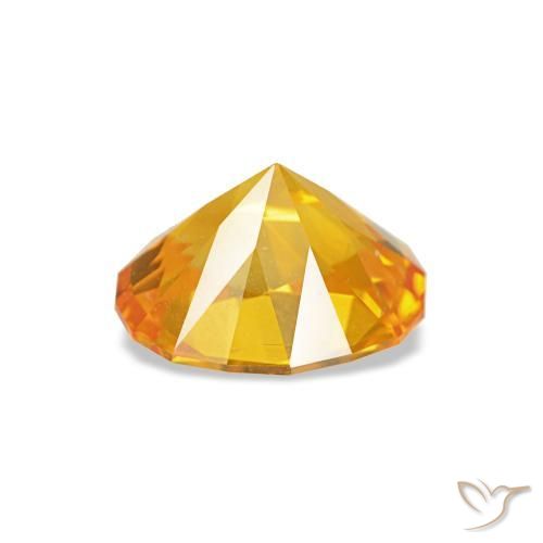 Safira dourado natural 0,92ct, corte oval, VVS