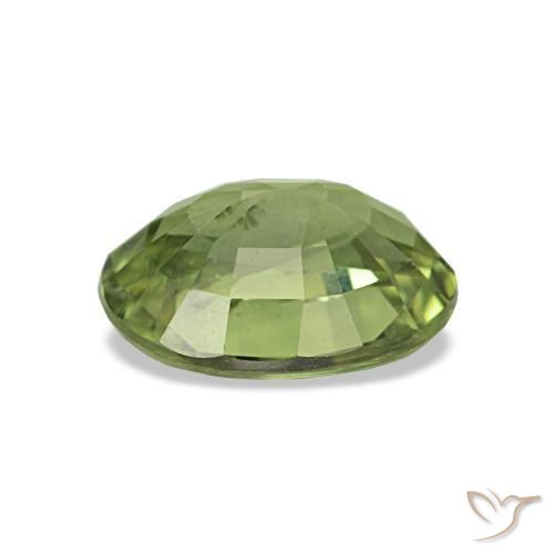Safira verde natural 1,04ct, corte oval, VS-SI