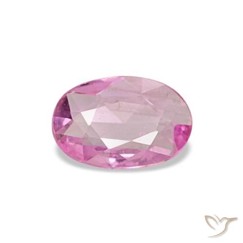 Safira rosa natural 0,30ct, corte oval, VS