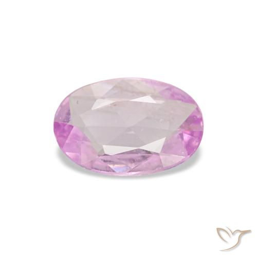 Safira rosa natural 0,32ct, corte oval, VS