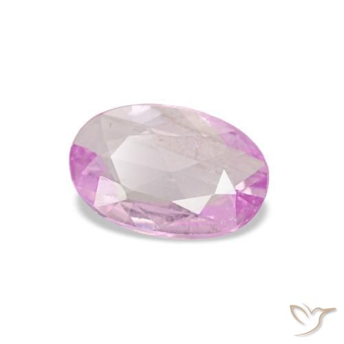 Safira rosa natural 0,32ct, corte oval, VS