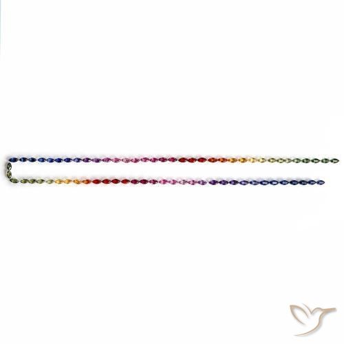 Pedras preciosas de safira multicolorido natural de 11,34 ct, marquise, VS