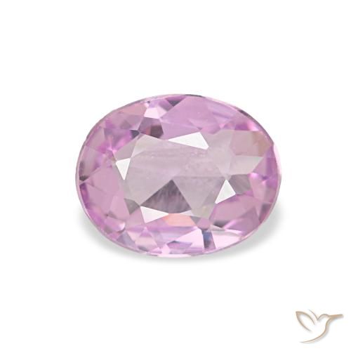 Safira rosa natural 0,51ct, corte oval, VVS