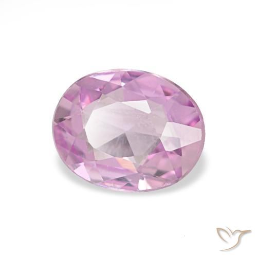 Safira rosa natural 0,51ct, corte oval, VVS